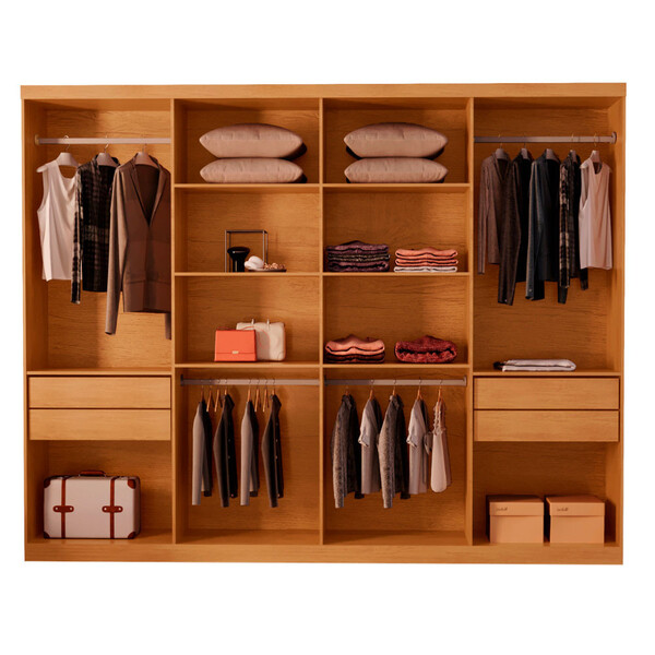 Guarda Roupa Casal Toronto Mdf 8 Portas E 4 Gavetas Moderna Mobília - Imagem 7