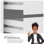 Guarda-roupa De Canto 4 Portas 4 Gavetas Tuim Yescasa Branco Fosco Liso - Imagem 6