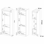 Guarda Roupa De Casal 6 Peças Modulado Modena Cp16 Nogal Touch Demóbile - Imagem 3