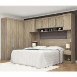 Guarda Roupa De Casal 7 Peças Modulado Modena Cp2 Nogal Touch Demóbile