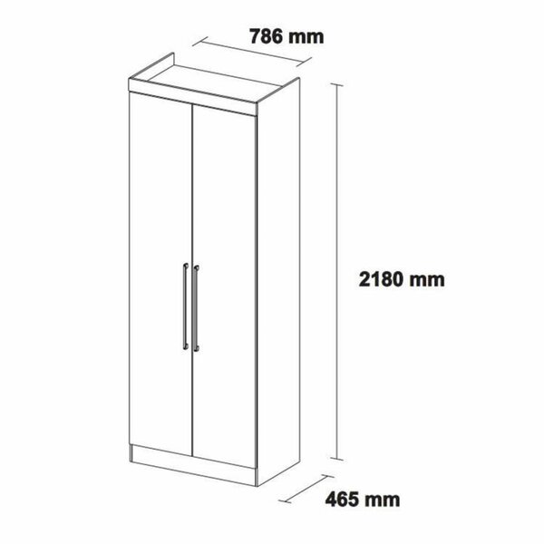 Guarda Roupa De Casal 7 Peças Modulado Modena Cp2 Nogal Touch Demóbile - Imagem 3