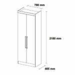 Guarda Roupa De Casal 7 Peças Modulado Modena Cp2 Nogal Touch Demóbile - Imagem 5