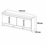 Guarda Roupa De Casal 7 Peças Modulado Modena Cp2 Nogal Touch Demóbile - Imagem 4