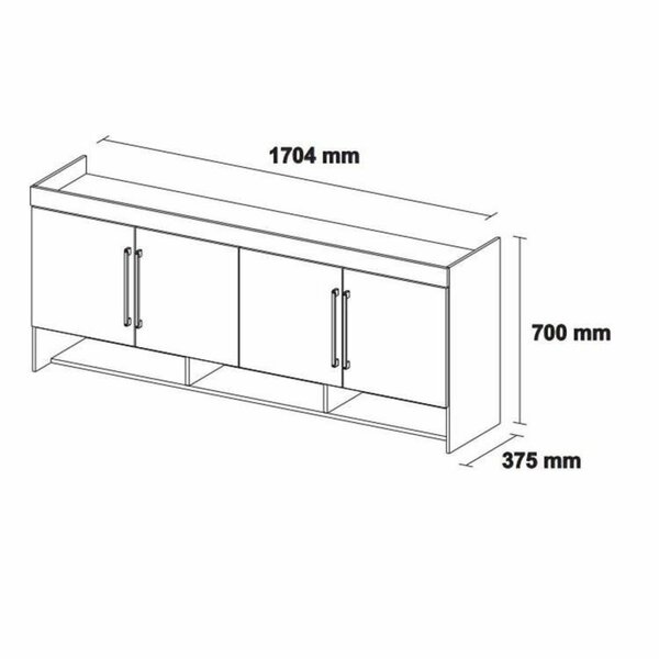 Guarda Roupa De Casal 7 Peças Modulado Modena Cp2 Nogal Touch Demóbile - Imagem 4