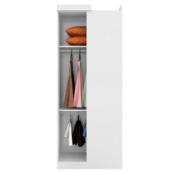Guarda Roupa De Casal 8 Peças Modulado Modena Cp8 Branco Demóbile - Imagem 7