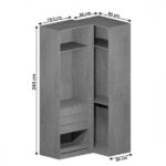 Guarda-roupa Modulado Infinity 3 Portas 3 Gavetas Savana - Genialflex - Imagem 2