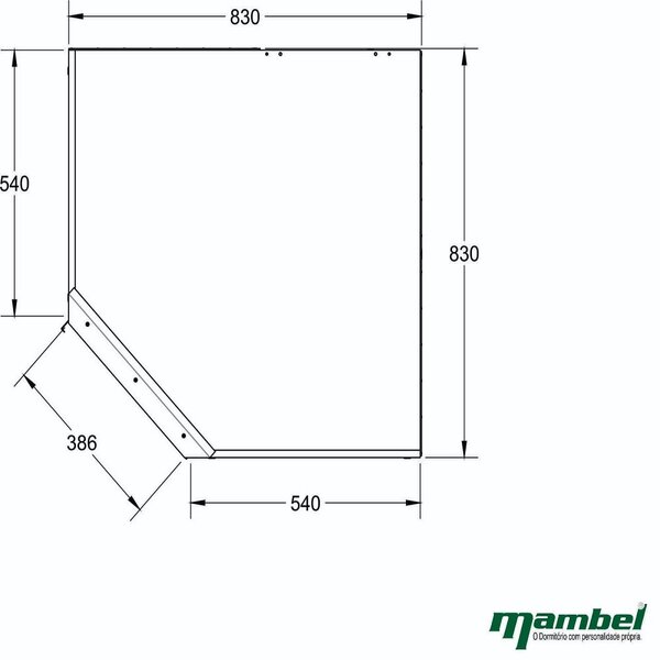 Guarda-roupa Módulo 6 Portas + Canto + Módulo 2 Portas Ravi Reflecta Olmo Italiano - Imagem 5
