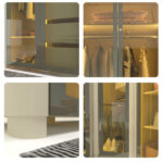 Guarda Roupa Reflecta 4 Portas Led Innova Off White - Gelius - Imagem 3