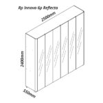 Guarda Roupa Reflecta 6 Portas Led Innova Naturale - Gelius - Imagem 2