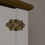 Roupa Guarda-roupa Retrô 5 Portas 6 Gavetas Off White/nogueira - Imagem 5