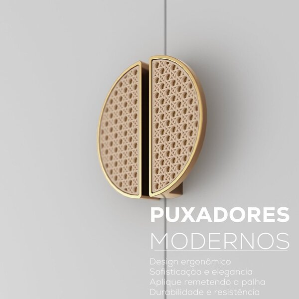 Guarda-roupa Solteiro 100% Mdf Bp 4 Portas 2 Gavetas Asti Panna - Imagem 9