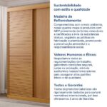 Guarda-roupa Solteiro 2 Portas 1 Porta Ripada Samambaia Cabecasa Madeiraoriginals Carvalho - Imagem 5