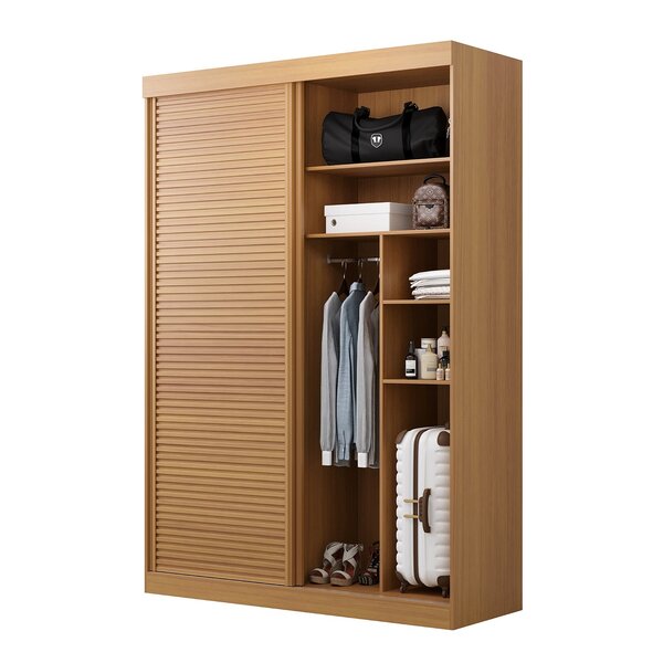 Guarda-roupa Solteiro 2 Portas 1 Porta Ripada Samambaia Cabecasa Madeiraoriginals Carvalho - Imagem 8