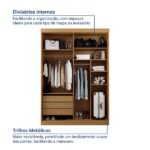 Guarda-roupa Solteiro 2 Portas 1 Porta Ripada Samambaia Cabecasa Madeiraoriginals Carvalho - Imagem 9