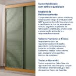 Guarda-roupa Solteiro 2 Portas 1 Porta Ripada Samambaia Cabecasa Madeiraoriginals Carvalho/verde - Imagem 3