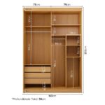 Guarda-roupa Solteiro 2 Portas 1 Porta Ripada Samambaia Cabecasa Madeiraoriginals Carvalho/verde - Imagem 8