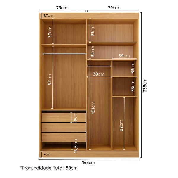 Guarda-roupa Solteiro 2 Portas 1 Porta Ripada Samambaia Cabecasa Madeiraoriginals Carvalho/verde - Imagem 8