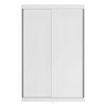 Guarda-roupa Solteiro 2 Portas De Correr 2 Gavetas Peônia Yescasa Branco - Imagem 2