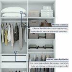 Guarda-roupa Solteiro 4 Portas 2 Gavetas Alonzo 100% Mdf - Imagem 5