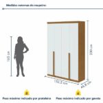 Guarda Roupa Solteiro 4 Portas 2 Gavetas Alonzo 100% Mdf - Imagem 2