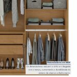 Guarda Roupa Solteiro 4 Portas 2 Gavetas Alonzo 100% Mdf - Imagem 7