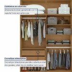 Guarda Roupa Solteiro 4 Portas 2 Gavetas Alonzo 100% Mdf - Imagem 9