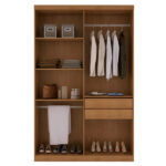 Guarda Roupa Solteiro Heros 4 Portas Com Pés Moderna - Imagem 5