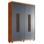 Guarda Roupa Solteiro Heros 4 Portas Com Pés Moderna - Imagem 4