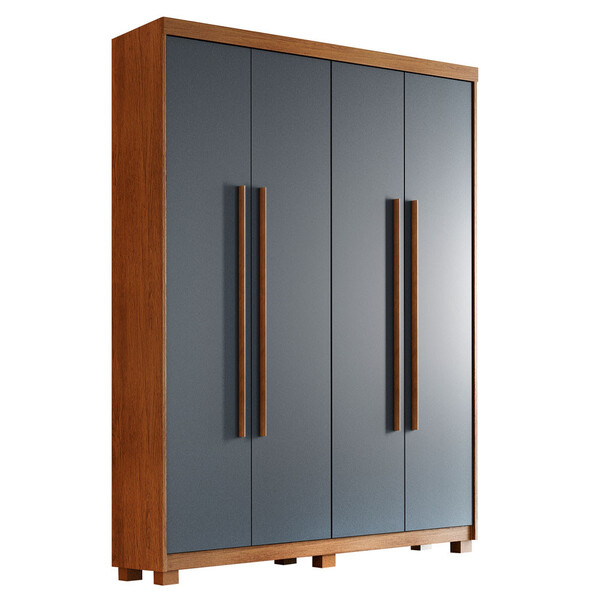 Guarda Roupa Solteiro Heros 4 Portas Com Pés Moderna - Imagem 4