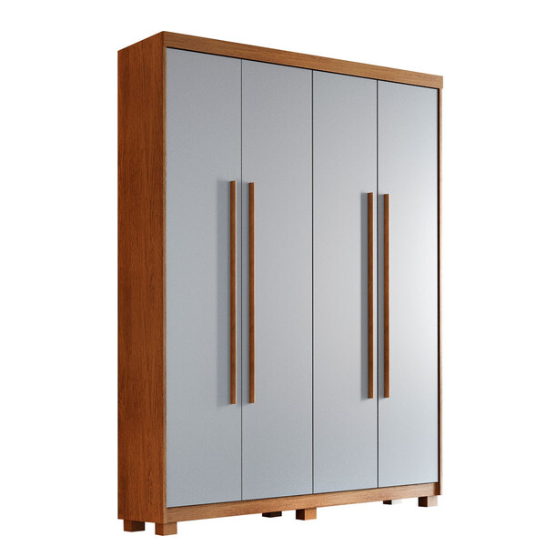 Guarda Roupa Solteiro Heros 4 Portas Com Pés Moderna - Imagem 3