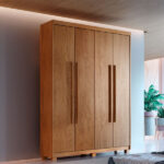 Guarda Roupa Solteiro Heros 4 Portas Com Pés Moderna