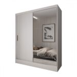 Guarda-roupa Solteiro La Paz 2 Portas 2 Gavetas Com Espelho Branco - Panorama Móveis - Imagem 4