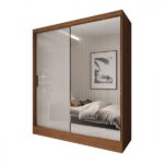 Guarda-roupa Solteiro La Paz 2 Portas 2 Gavetas Com Espelho Preto - Panorama Móveis - Imagem 4