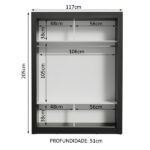 Guarda-roupa Solteiro Madesa Denver 2 Portas De Correr - Imagem 8