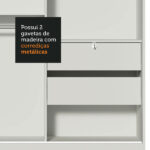 Guarda-Roupa Solteiro Madesa Luke 2 Portas de Correr de Madeira - Imagem 9