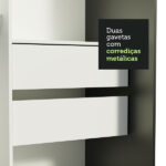 Guarda-roupa Solteiro Madesa Tokio 2 Portas De Correr 2 Gavetas - Imagem 4