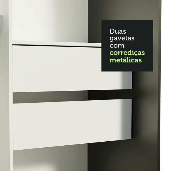 Guarda-roupa Solteiro Madesa Tokio 2 Portas De Correr 2 Gavetas - Imagem 4