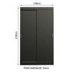 Guarda-roupa Solteiro Madesa Tokio 2 Portas De Correr 2 Gavetas - Imagem 7