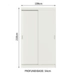 Guarda-roupa Solteiro Madesa Tokio 2 Portas De Correr 2 Gavetas - Imagem 3