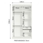 Guarda-roupa Solteiro Madesa Tokio 2 Portas De Correr 2 Gavetas - Imagem 8