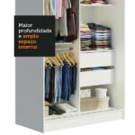 Guarda-roupa Solteiro Madesa Tokio 2 Portas De Correr 2 Gavetas - Imagem 10