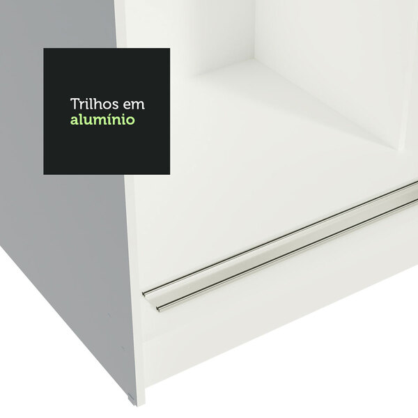 Guarda-roupa Solteiro Madesa Tokio 2 Portas De Correr Com Espelho 2 Gavetas - Imagem 6