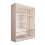 Guarda-roupa Solteiro Mykonos 4 Portas 2 Gavetas Branco - Panorama Móveis - Imagem 6