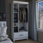 Guarda-roupa Solteiro Poseidon 3 Portas 1 Gaveta Branco - Panorama Móveis - Imagem 3