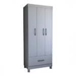 Guarda-roupa Solteiro Poseidon 3 Portas 1 Gaveta Branco - Panorama Móveis - Imagem 4