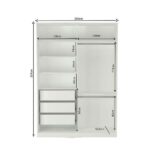 Guarda-roupa Solteiro Tunas V 2 Pt 3 Gv Branco - Imagem 6