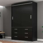 Guarda-roupa Solteiro Veneza 2 Pt 6 Gv Preto