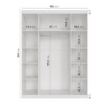 Guarda Roupas Modulado Com Espelho 3 Portas Com Cabideiro Hera Cabecasa Madeiraoriginals Algodão/cromado - Imagem 10