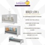 Kit Berço Para Gêmeos 3 Em 1 Para Colchão 60x130cm Multimóveis Mp4392 - Imagem 2