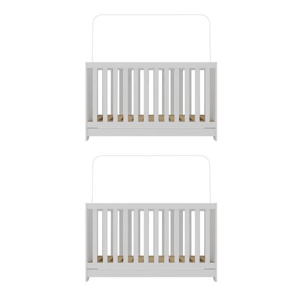 Kit Berço Para Gêmeos 3 Em 1 Para Colchão 60x130cm Multimóveis Mp4392 - Imagem 8